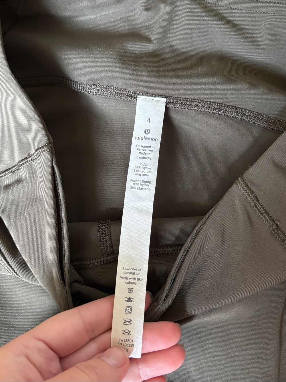 Lululemon Speed Up Tight Full-On Luxtreme Olive Active Leggings Size 4 - Picture 4 of 10